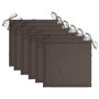 Voir la diapositive 5 : VIDAXL Chaises de jardin lot de 6 et coussins taupe Bois teck massif