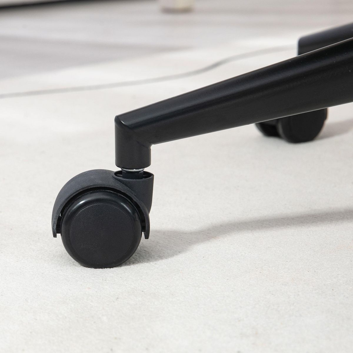 HOMCOM Chaise de bureau design Chesterfield dossier assise effet capitonnée hauteur réglable pivotante métal noir tissu gris