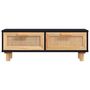 Voir la diapositive 4 : VIDAXL Table basse Noir 80x40x30 cm Bois d'ingenierie et pin massif