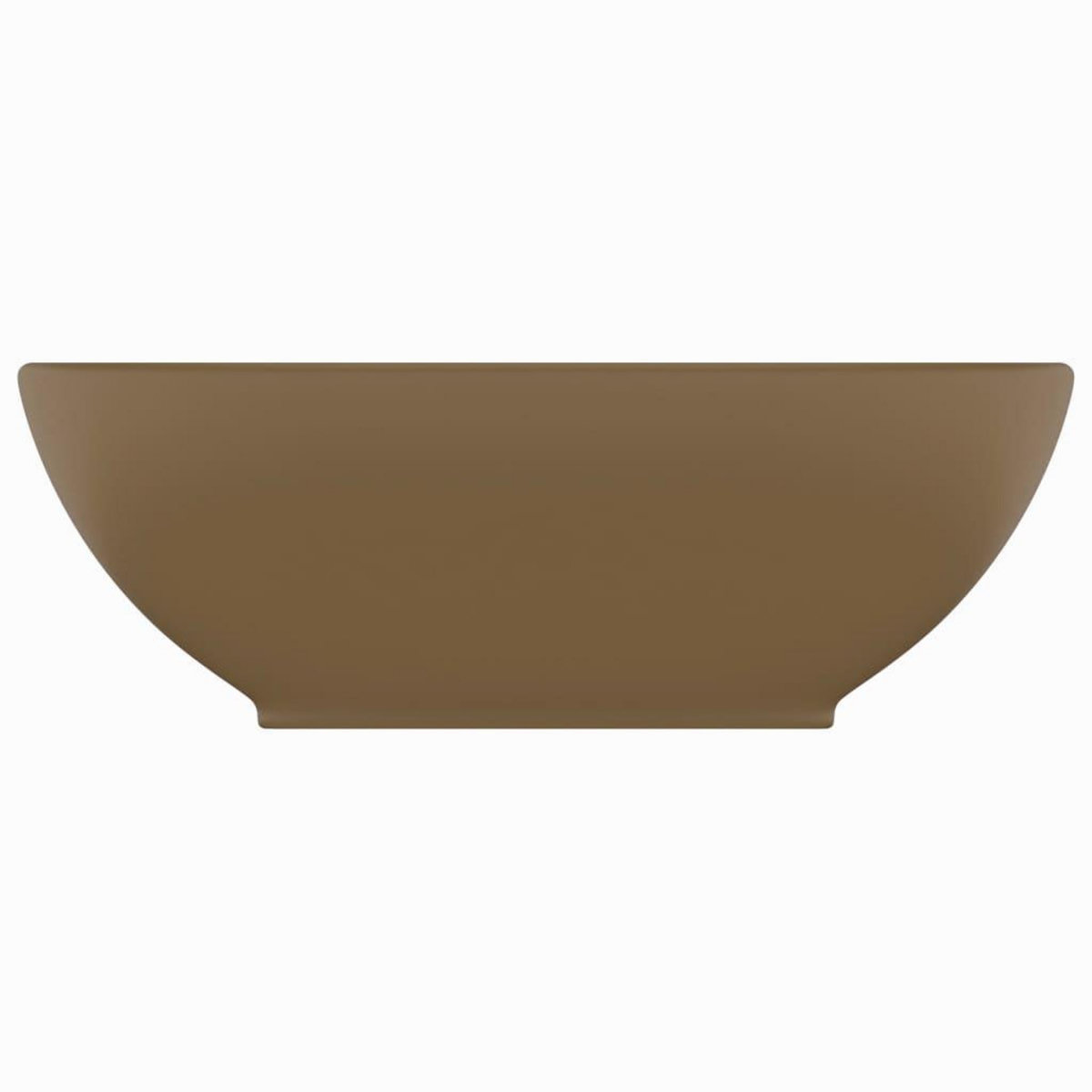 VIDAXL Lavabo ovale de luxe Creme mat 40x33 cm Ceramique