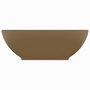 Voir la diapositive 3 : VIDAXL Lavabo ovale de luxe Creme mat 40x33 cm Ceramique