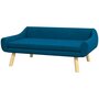 Voir la diapositive 1 : PAWHUT Canapé chien lit pour chien design scandinave - coussin moelleux déhoussable, pieds bois - velours bleu canard