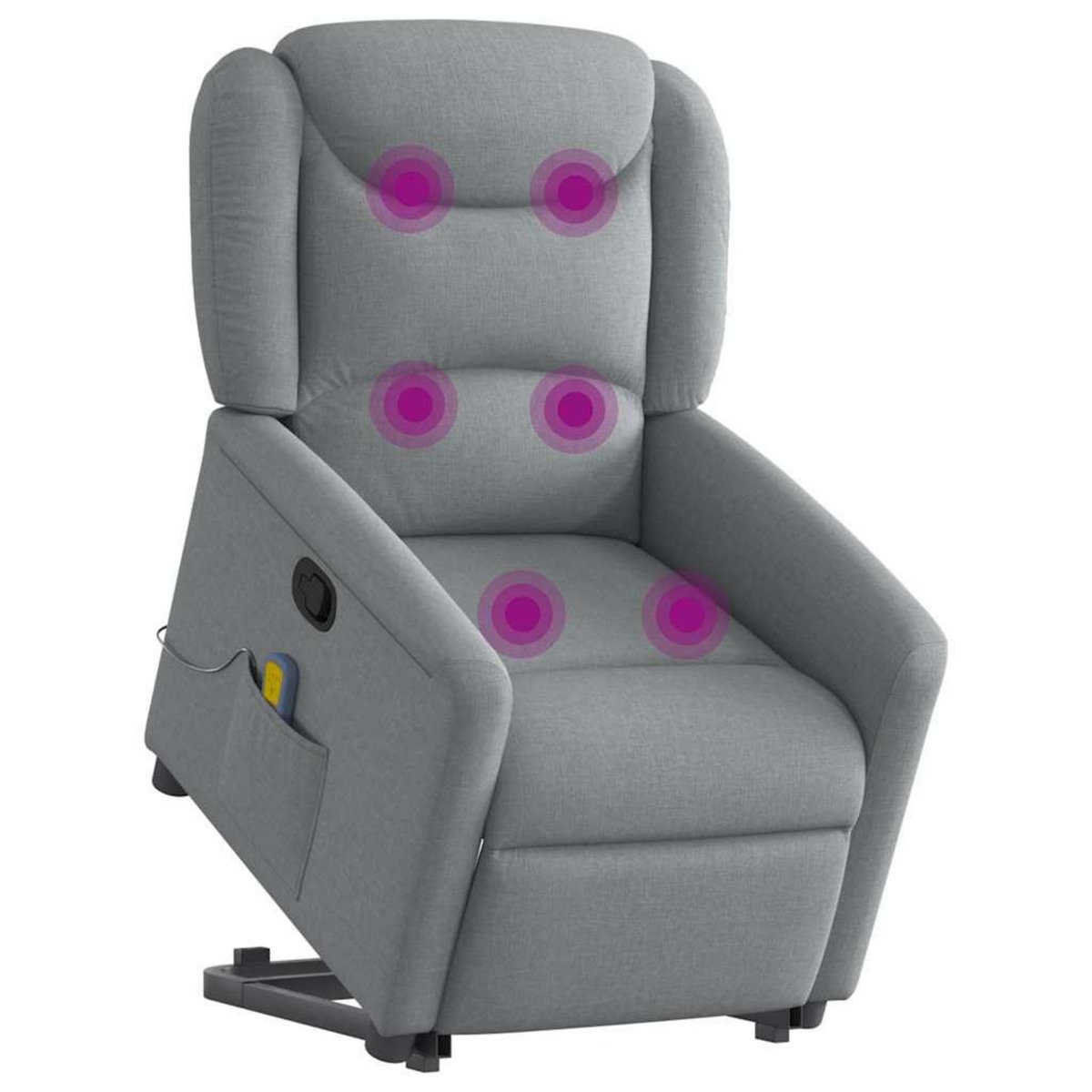 VIDAXL Fauteuil de massage inclinable Gris clair Tissu