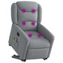 Voir la diapositive 3 : VIDAXL Fauteuil de massage inclinable Gris clair Tissu