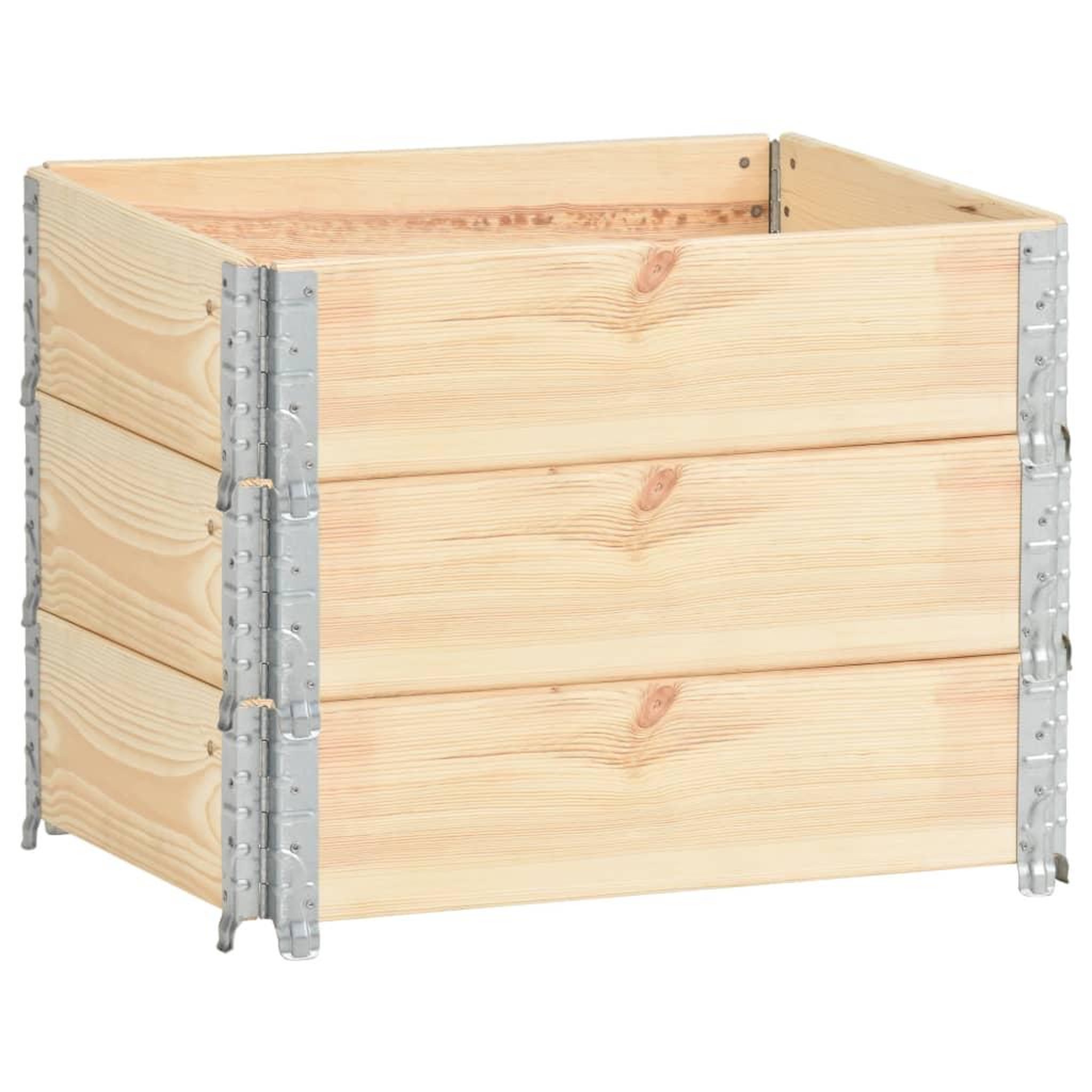 Voir la diapositive 2 : VIDAXL Colliers de palette 3 pcs 60x80 cm Bois de pin solide