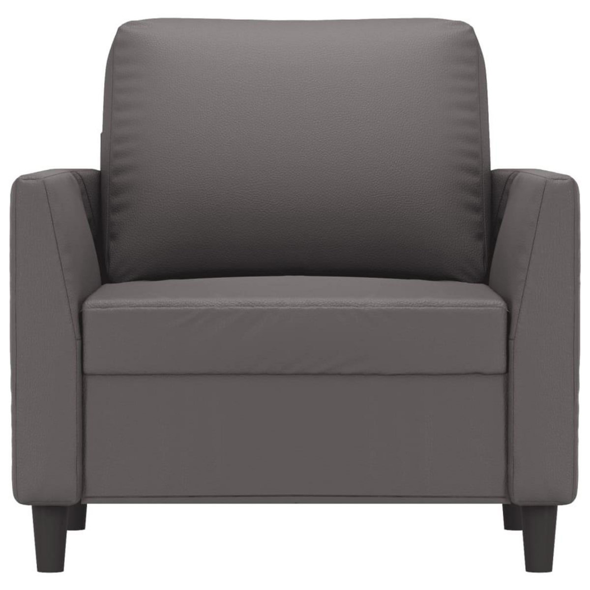 VIDAXL Fauteuil Gris 60 cm Similicuir
