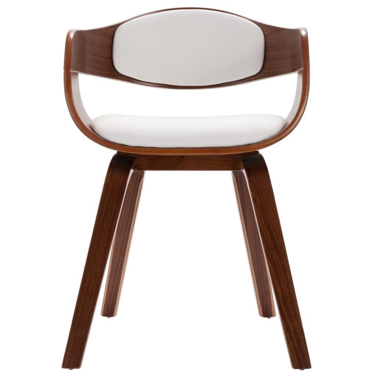 VIDAXL Chaises a manger lot de 2 bois courbe et similicuir