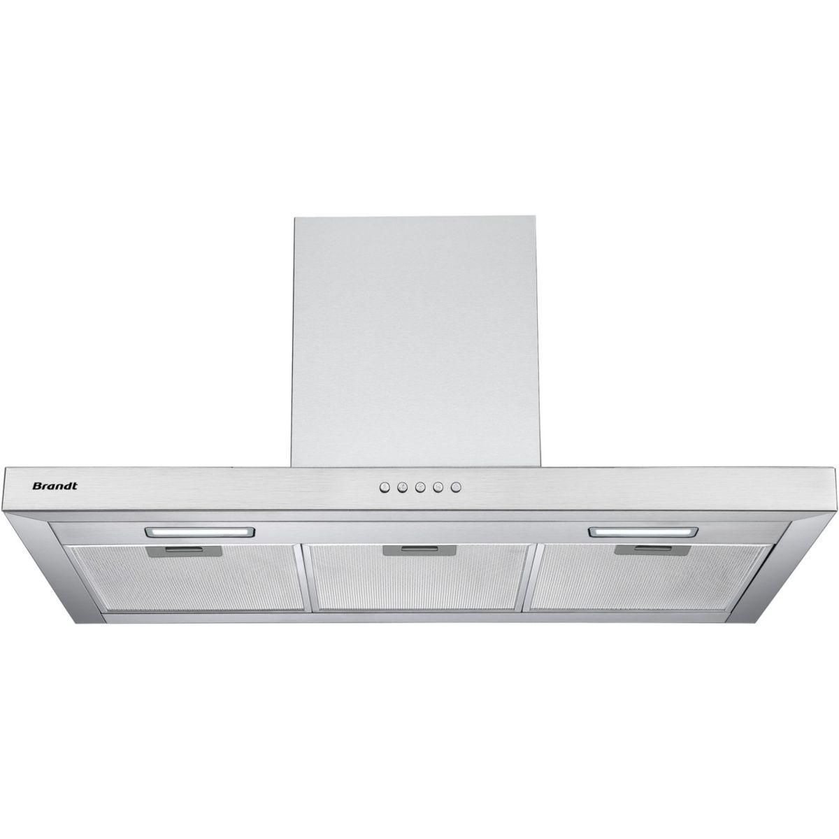 BRANDT Hotte décorative murale BHB3912X