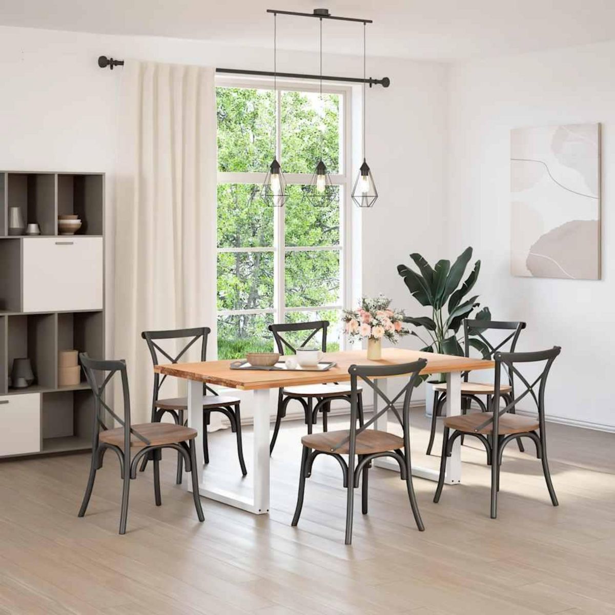 VIDAXL Pieds de table a manger forme de U 2 pcs blanc 80x(72-73) cm