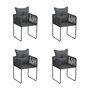Voir la diapositive 4 : VIDAXL Ensemble a manger de jardin 5 pcs Noir