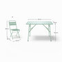 Voir la diapositive 4 : Rendez vous déco Table et chaises de jardin pliantes 4 personnes en métal vert-Yumi