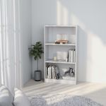 VIDAXL Bibliotheque 3 niveaux Blanc 60x24x109 cm Bois d'ingenierie