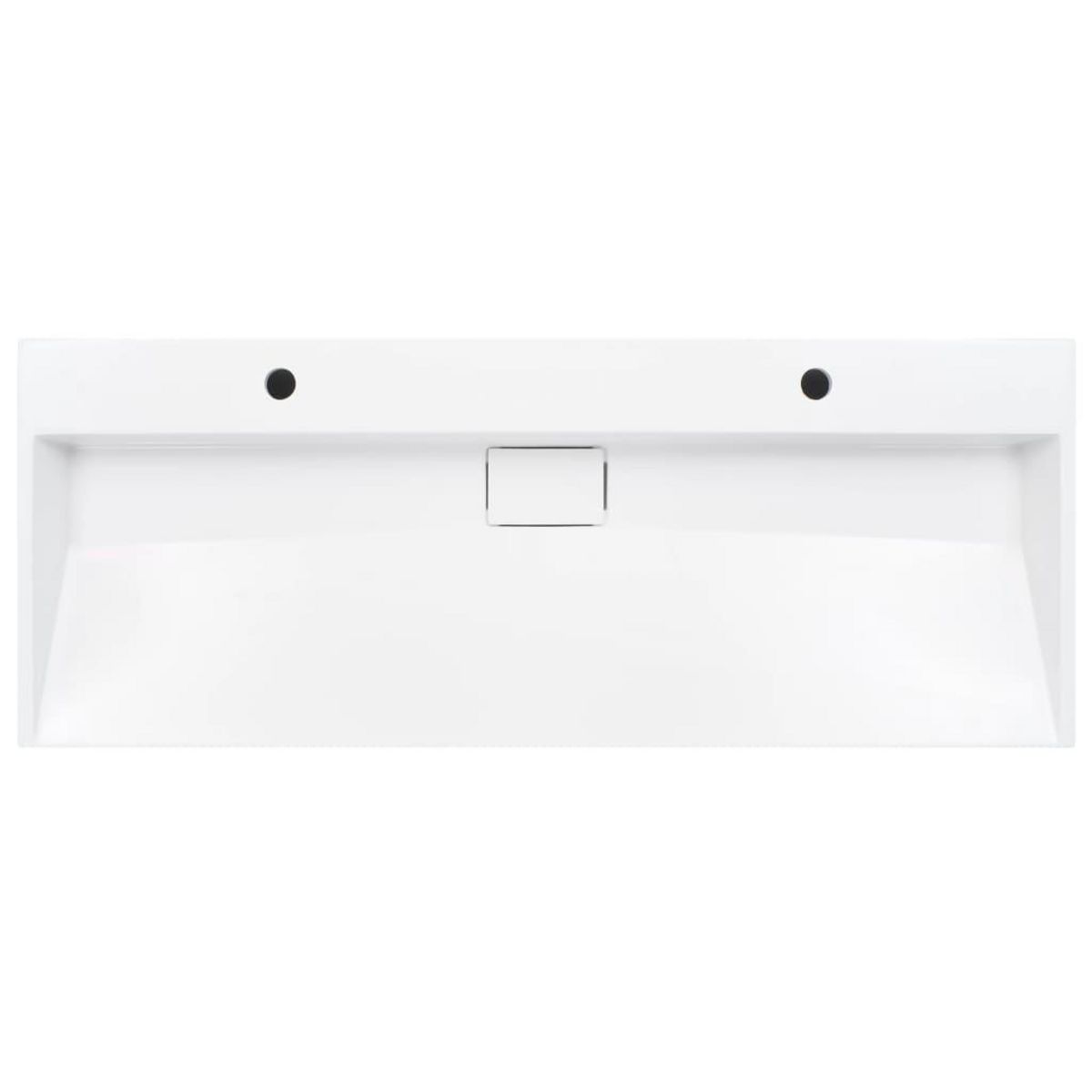 VIDAXL Lavabo 120x46x11 cm Fonte minerale/marbre Blanc