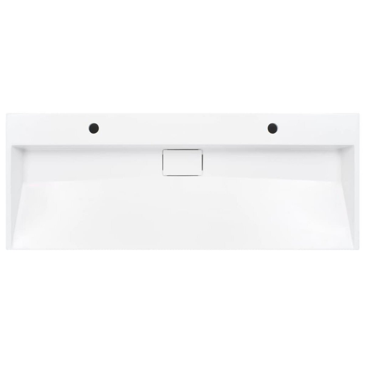 VIDAXL Lavabo 120x46x11 cm Fonte minerale/marbre Blanc