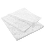 Douceur d'Intérieur Drap de bain OCALA - Eponge ciselée unie. Coloris disponibles : Bleu, Blanc, Gris