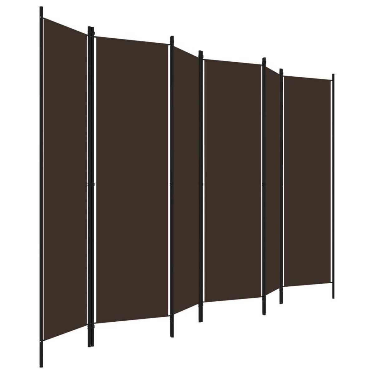 VIDAXL Cloison de separation 6 panneaux Marron 300x180 cm