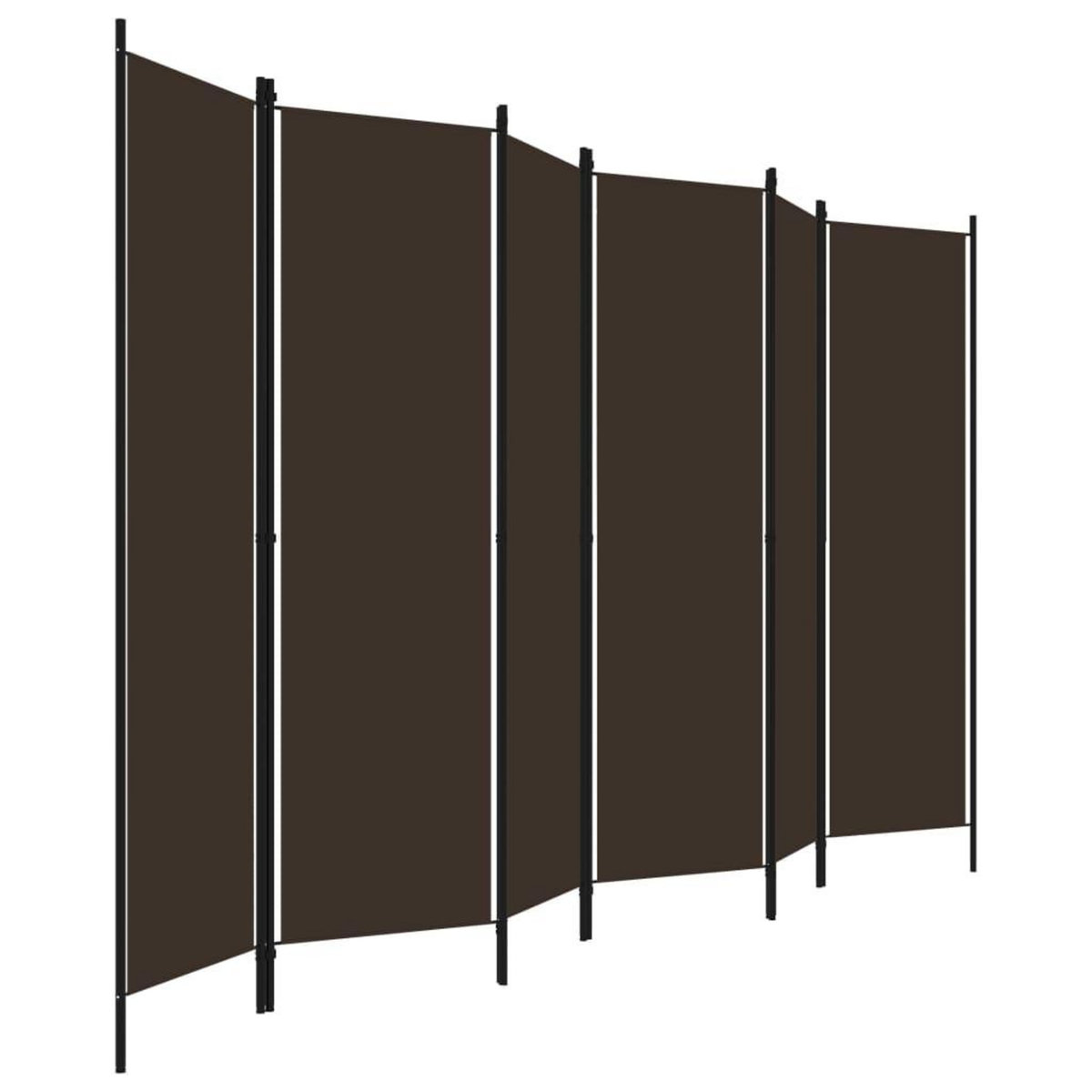 VIDAXL Cloison de separation 6 panneaux Marron 300x180 cm