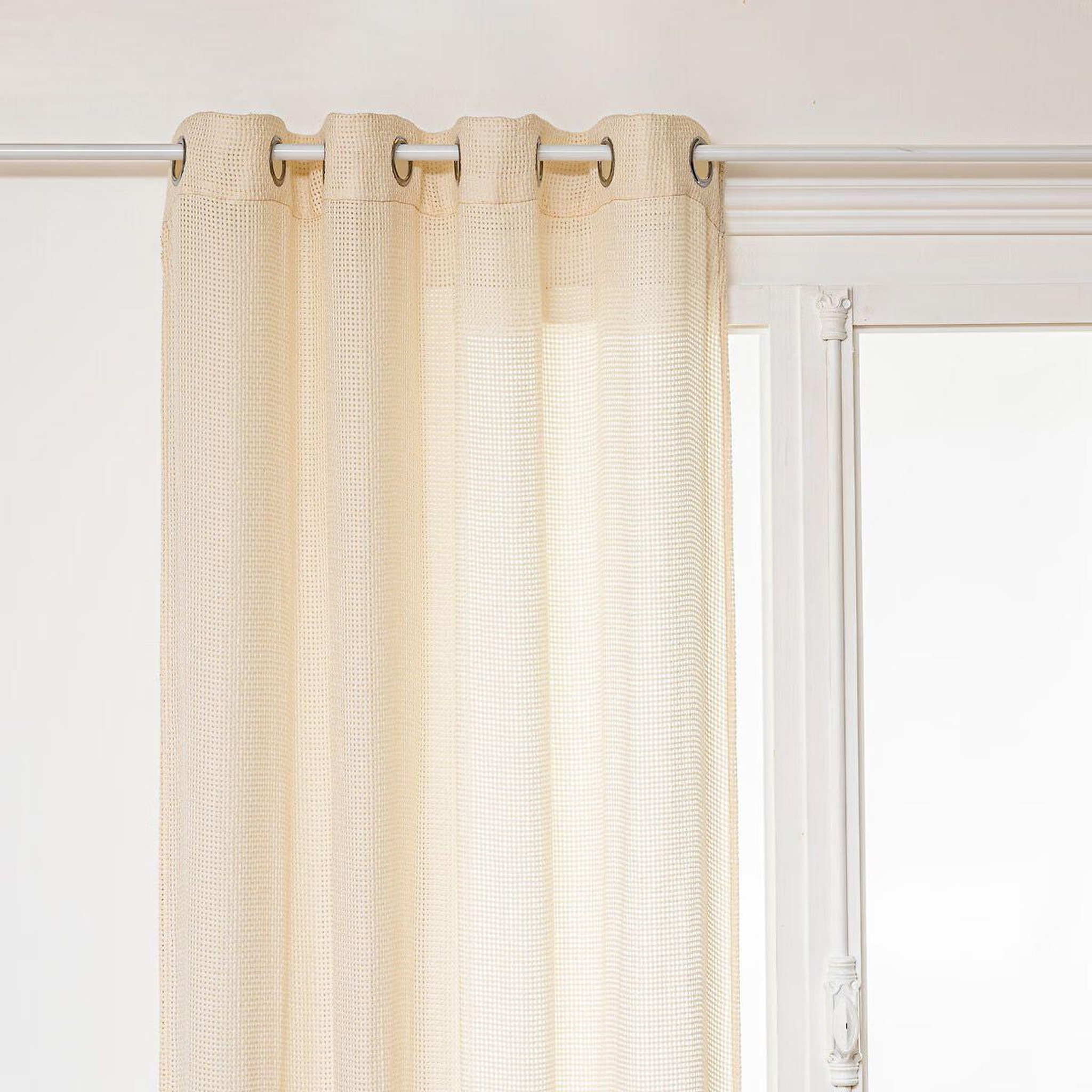ATMOSPHERA Rideau voilage à œillets  rivi  135x240cm beige