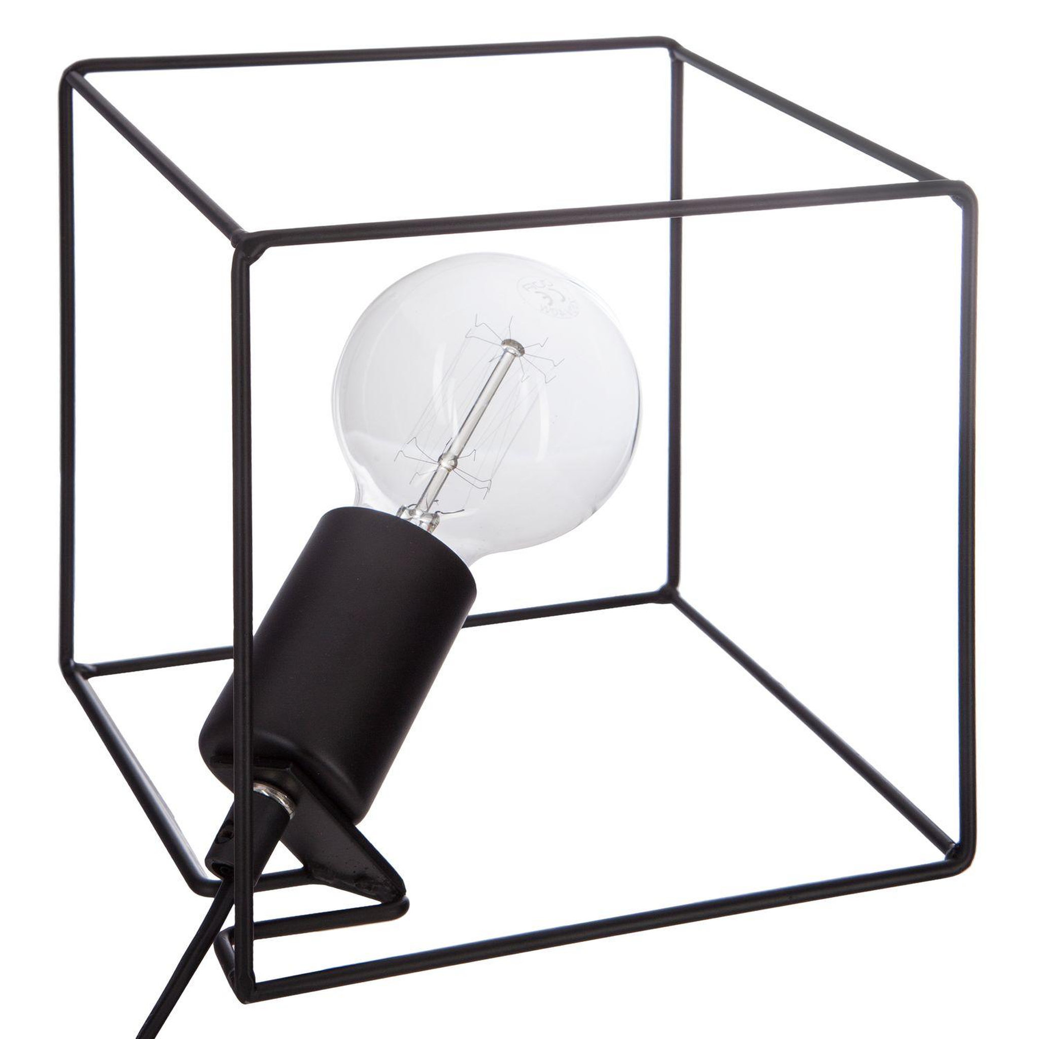 Voir la diapositive 1 : ATMOSPHERA Lampe à poser en fer Contemporain - H. 20 cm - Noir
