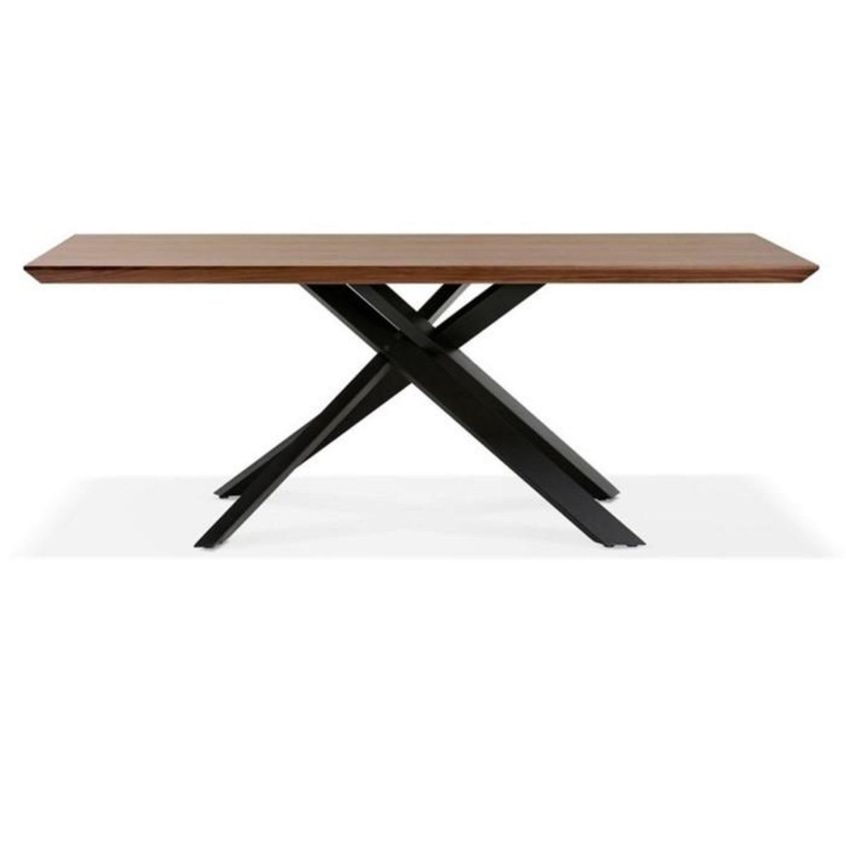 Paris Prix Table à Manger en Bois  Laby  200cm Noyer & Noir