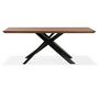 Voir la diapositive 2 : Paris Prix Table à Manger en Bois  Laby  200cm Noyer & Noir
