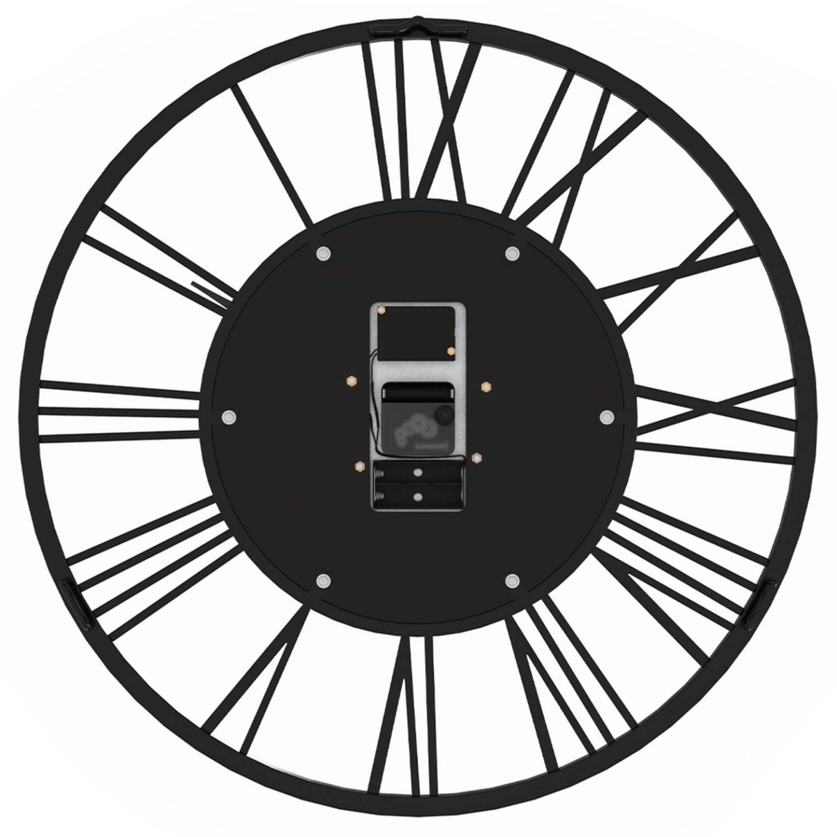 ID MARKET Horloge murale 60 cm avec engrenages design industriel