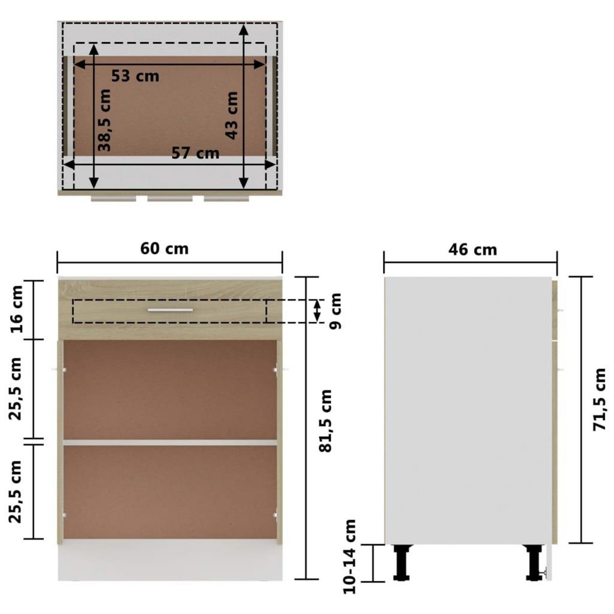 VIDAXL Armoire de plancher a tiroir Chene sonoma Bois d'ingenierie