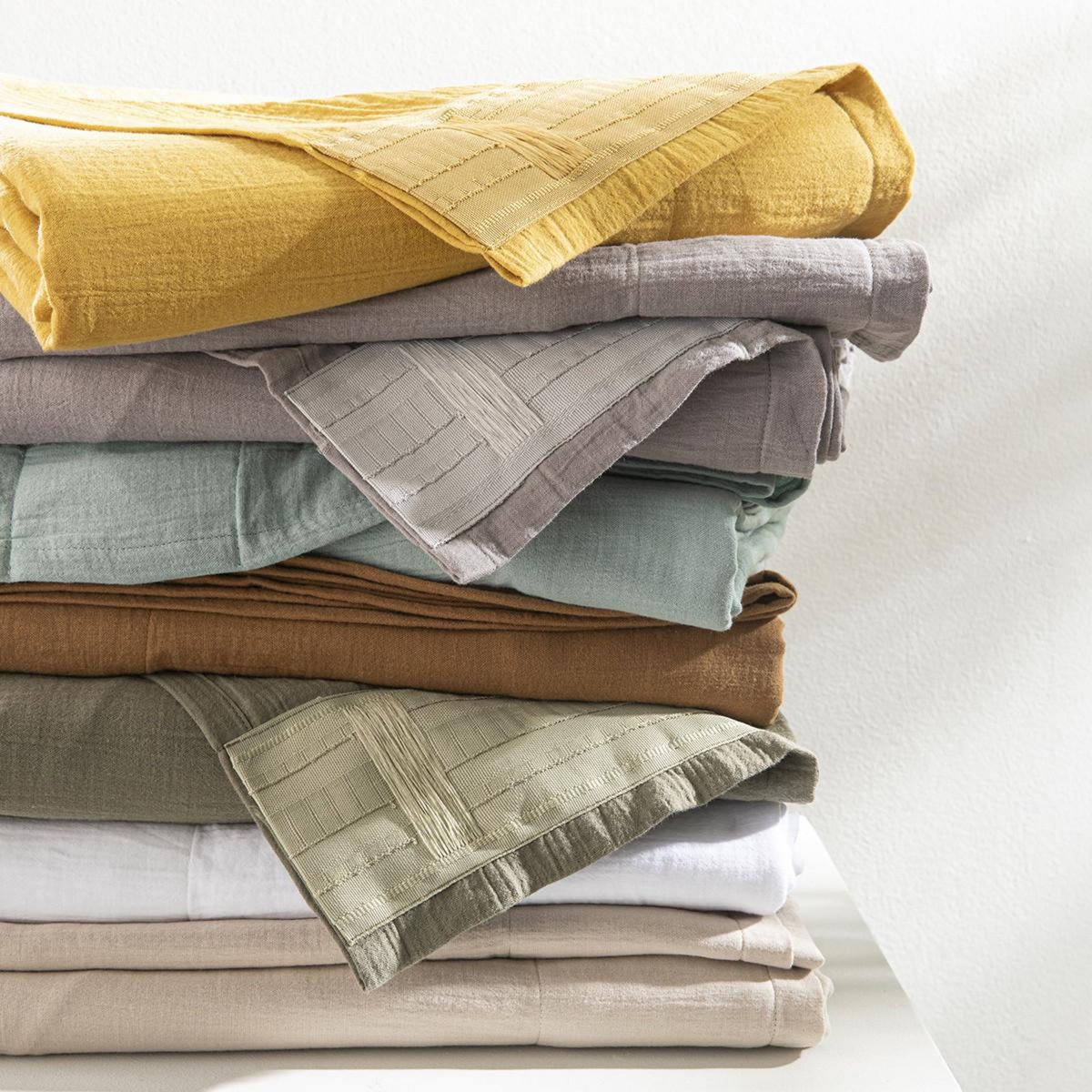 FUTURE HOME Rideau uni en gaze de coton pattes cachées à l'unité 140x260cm