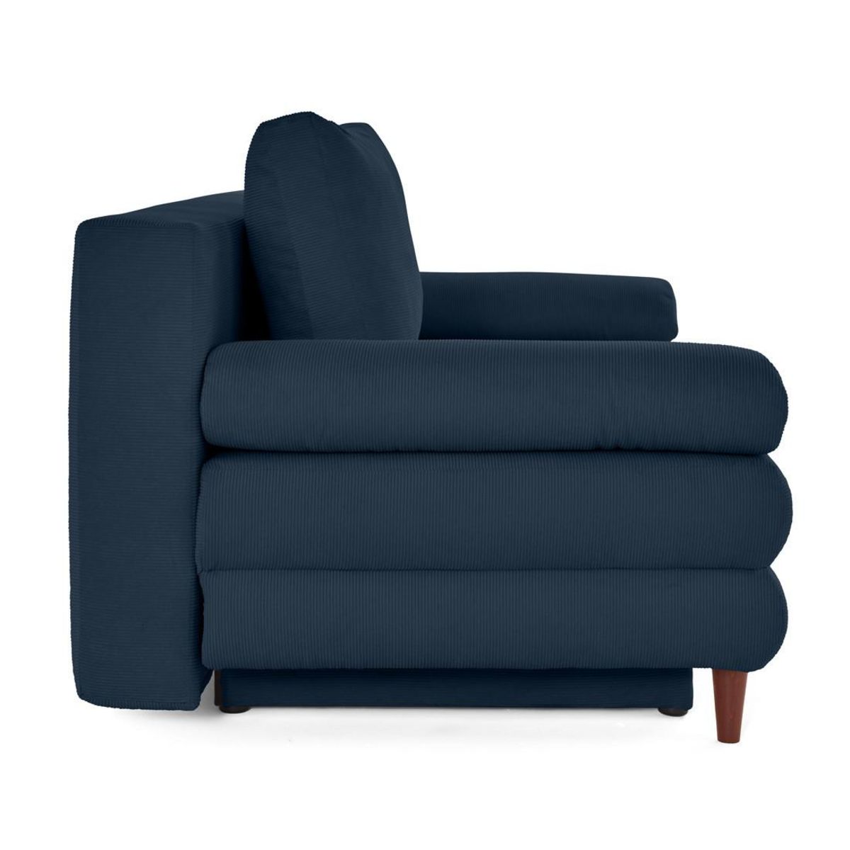 BEST MOBILIER Wonder - canapé 3 places convertible avec coffre en velours côtelé