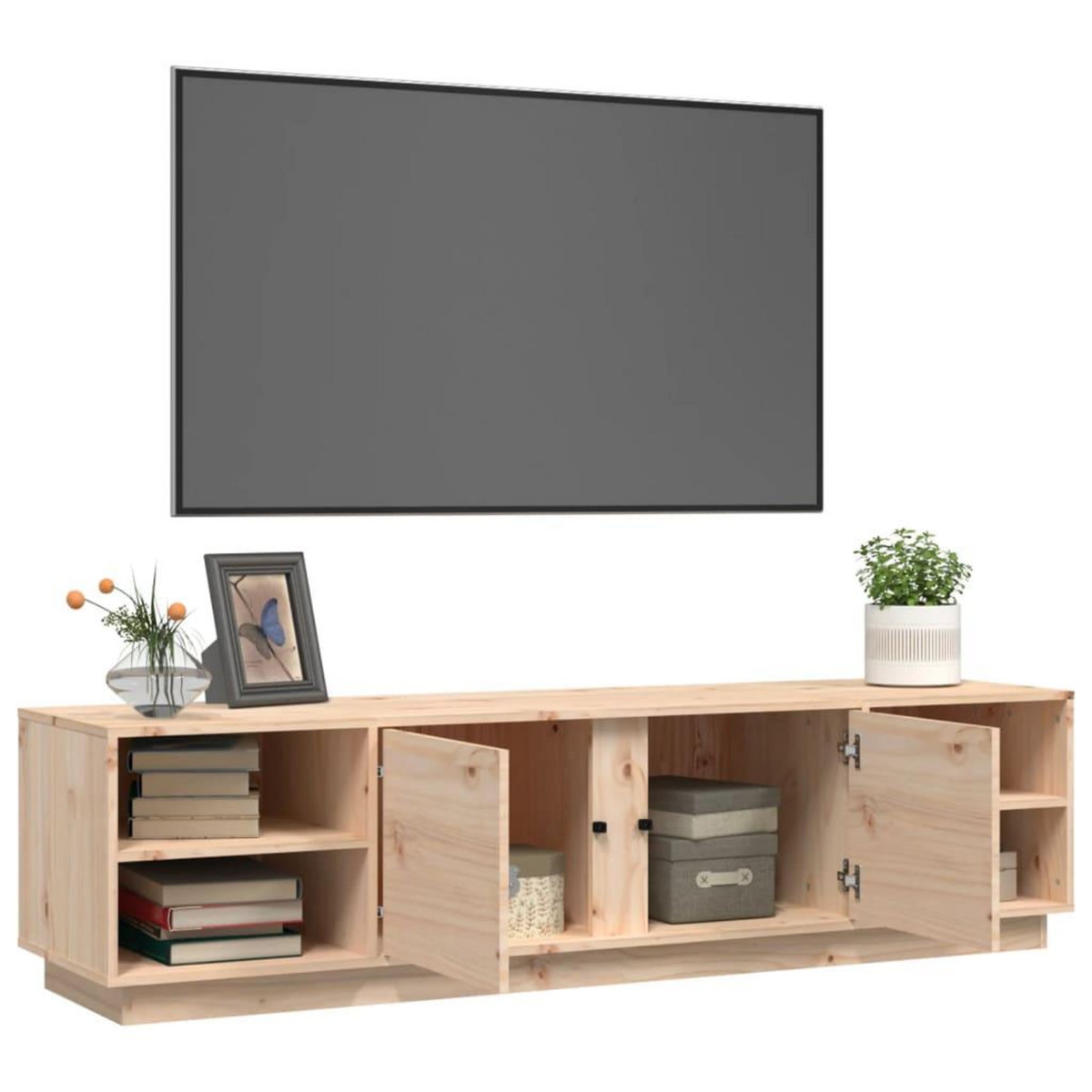 VIDAXL Meuble TV 156x40x40 cm Bois de pin massif