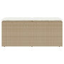 Voir la diapositive 4 : VIDAXL Banc de jardin avec coussin beige 110x40x44 cm resine tressee