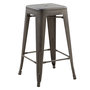 Voir la diapositive 3 : Rendez vous déco Lot de 2 tabourets pour îlot central 66 cm en métal gris mat-Indus