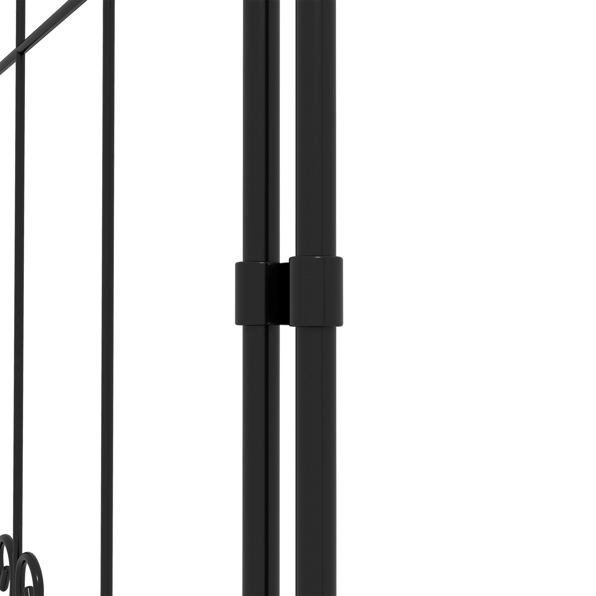 Voir la diapositive 4 : OUTSUNNY Lot de 2 treillis de jardin support pour plantes grimpantes métal noir