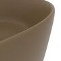 VIDAXL Lavabo rond de luxe Creme mat 40x15 cm Ceramique