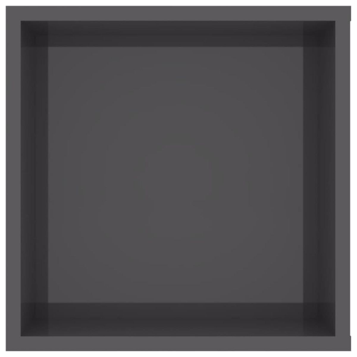 VIDAXL Meuble TV mural Gris brillant 102x35x35 cm Bois d'ingenierie