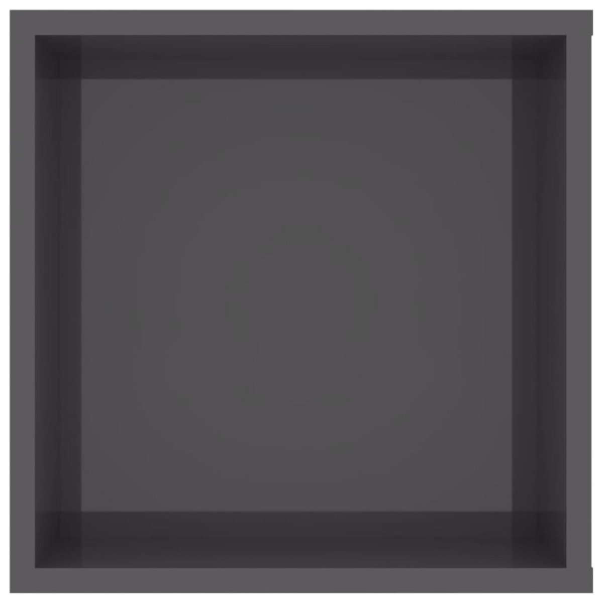 VIDAXL Meuble TV mural Gris brillant 102x35x35 cm Bois d'ingenierie