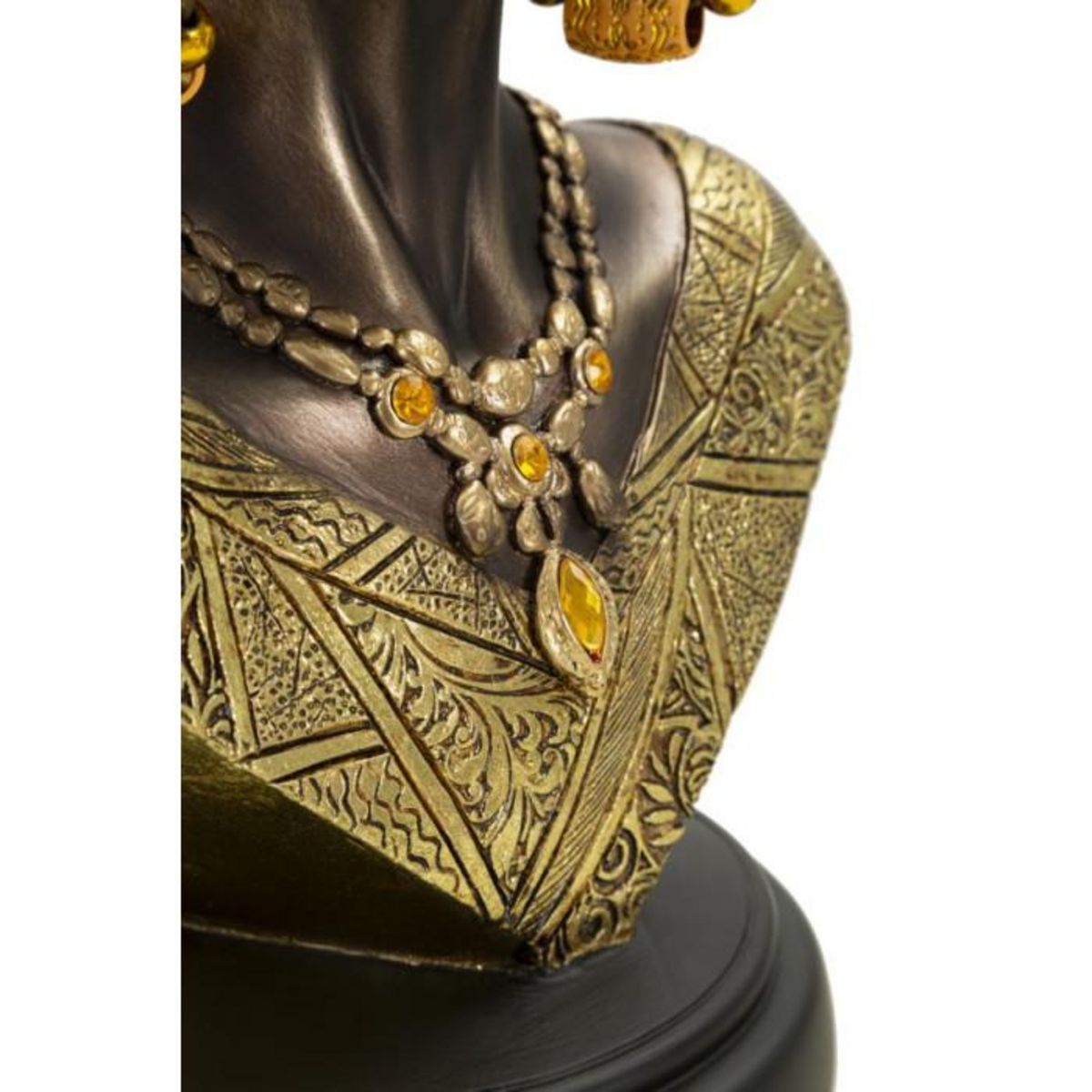 Paris Prix Buste Femme Africaine en Résine  Nairobi  38cm Or