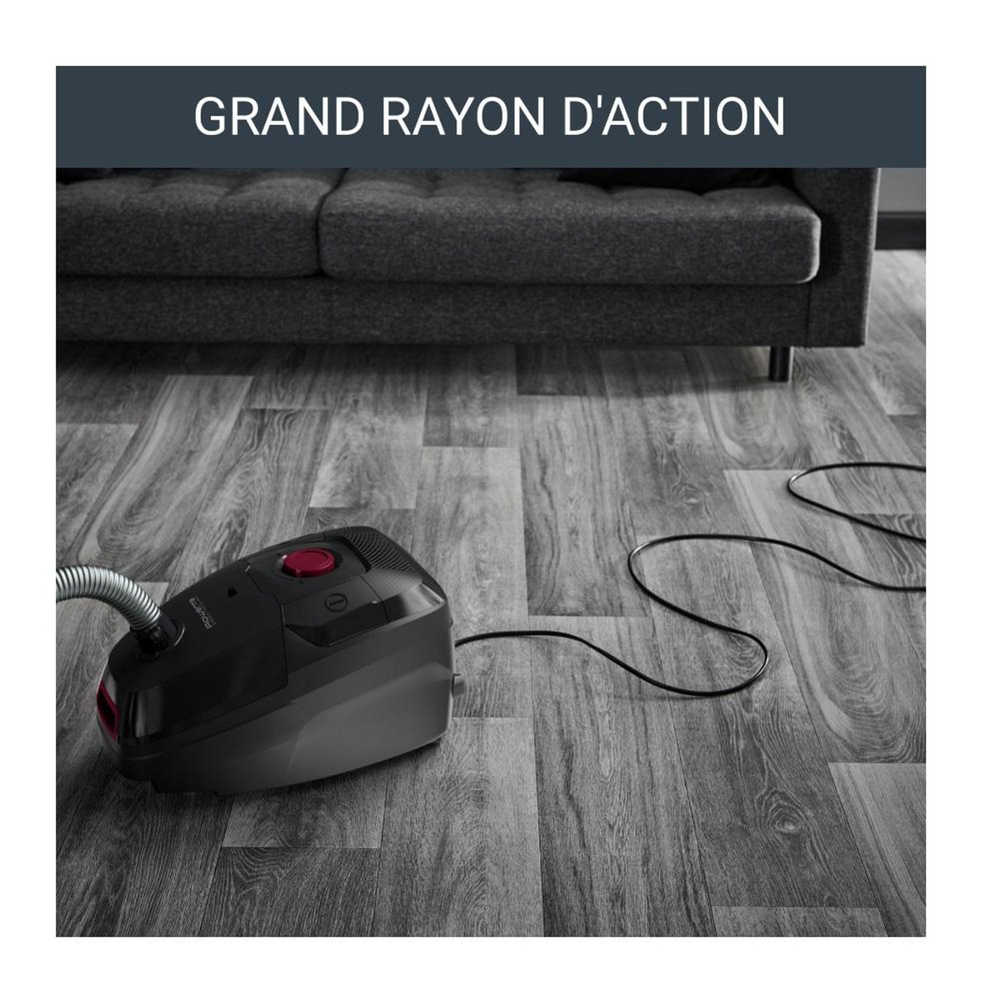 Voir la diapositive 6 : ROWENTA Aspirateur traineau 750w 75db noir/bordeaux - RO4933EA