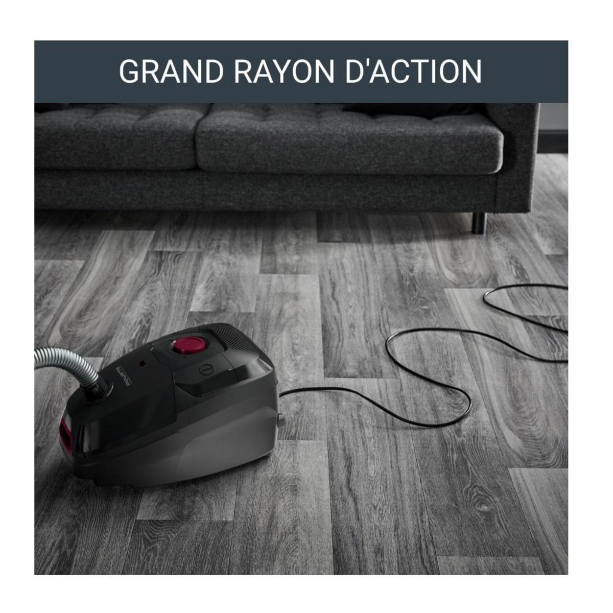 ROWENTA Aspirateur traineau 750w 75db noir/bordeaux - RO4933EA