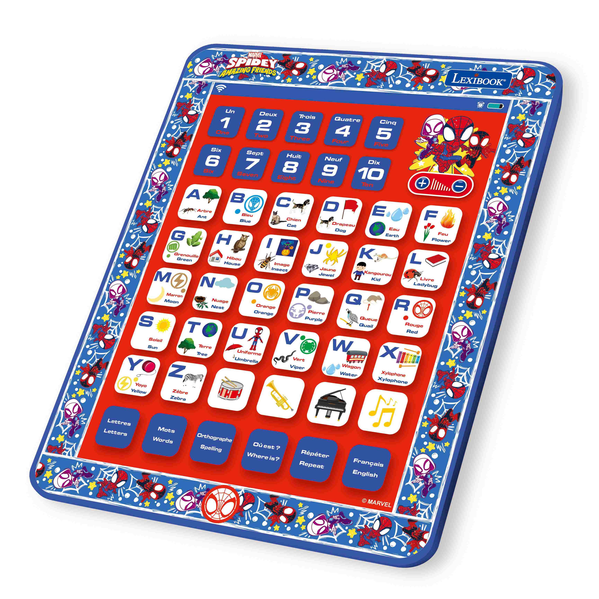 Voir la diapositive 2 : Lexibook Tablette Éducative bilingue Spidey en français et en anglais