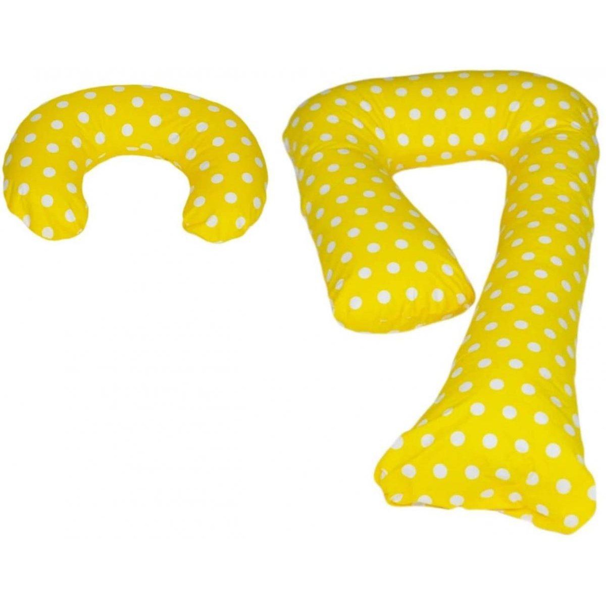 VELINDA Ensemble coussins pre/post natal usages multiples confortable pois de jaune