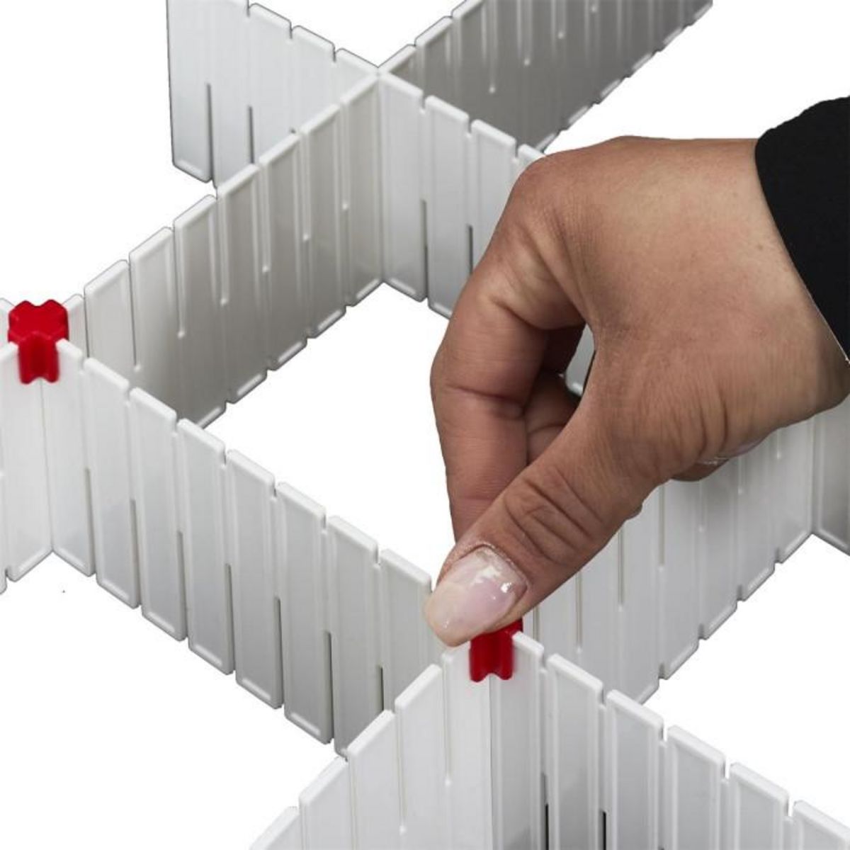 Paris Prix Lot de 6 Séparateurs de Tiroir  Languettes  45cm Blanc