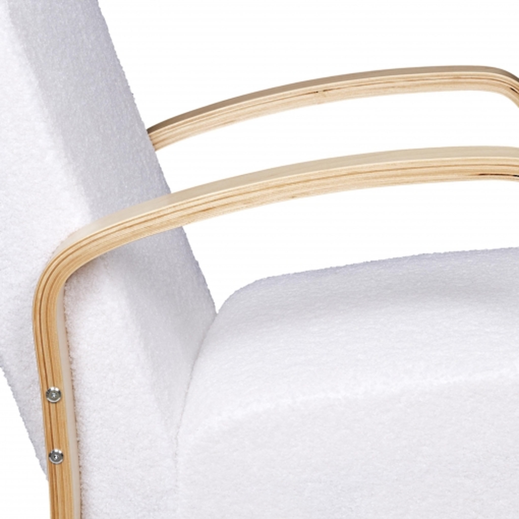 Voir la diapositive 4 : Fauteuil  Structutre bois  , tissu polyester BOUCLETTE