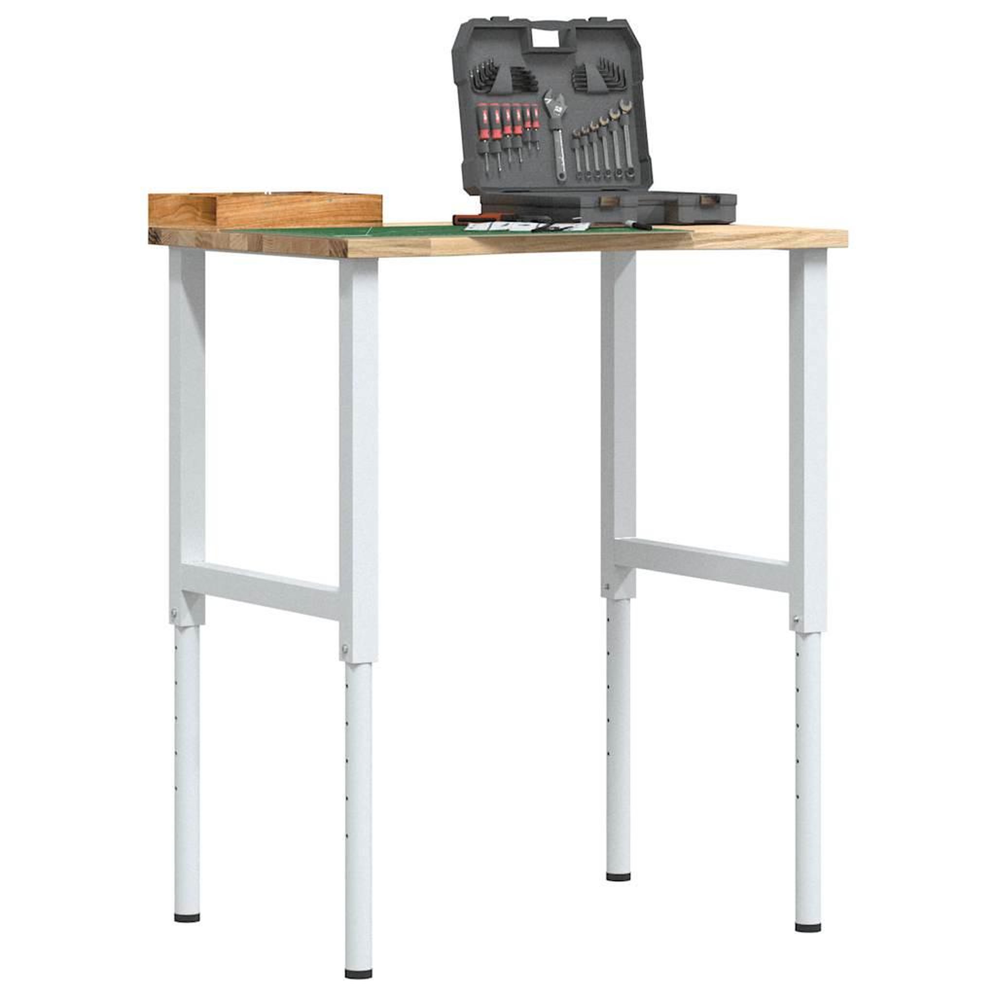 VIDAXL Etabli 80x60x(71,5-98) cm bois de chene massif