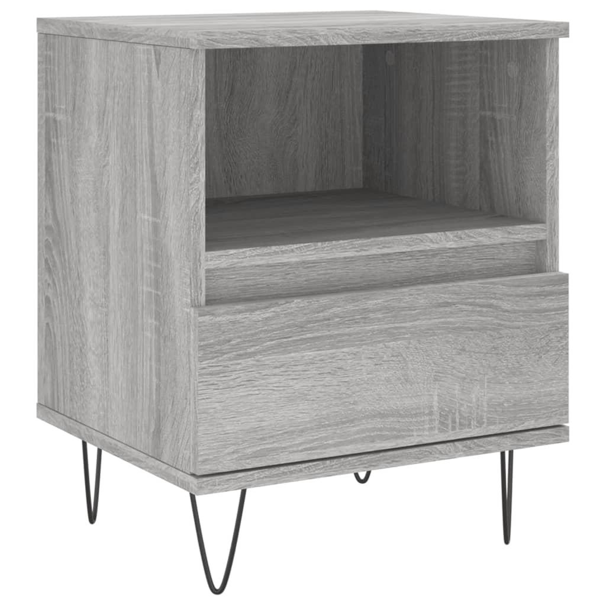 Voir la diapositive 2 : VIDAXL Table de chevet sonoma gris 40x35x50 cm bois d'ingenierie