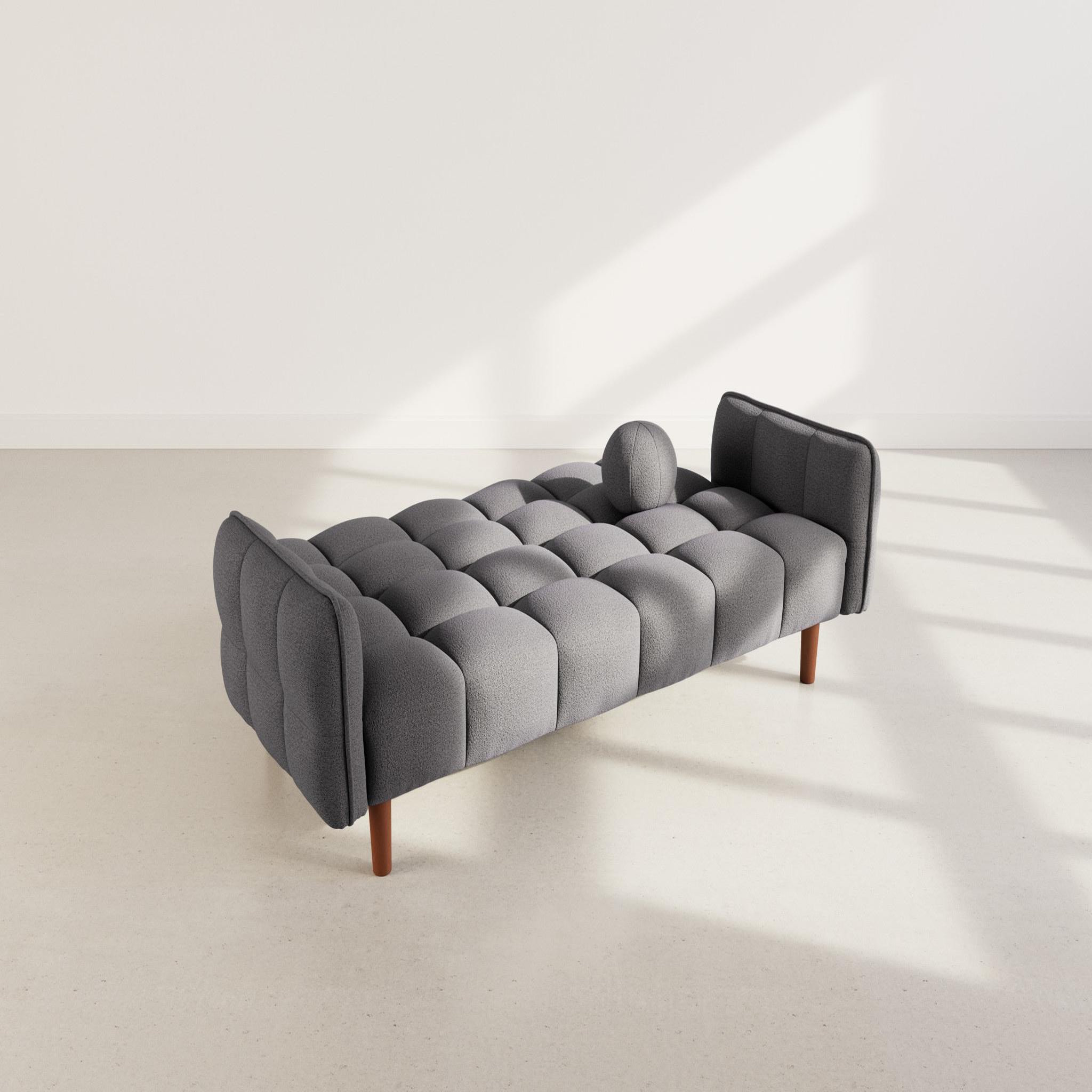 Voir la diapositive 6 : BEST MOBILIER Adam - canapé convertible clic-clac 2 places en tissu texturé