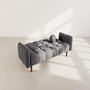 Voir la diapositive 6 : BEST MOBILIER Adam - canapé convertible clic-clac 2 places en tissu texturé
