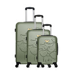 LES P'TITES BOMBES LPB LPB LUGGAGE - Set de 3 Valises AELYS 75 cm 4 Roues. Coloris disponibles : Beige, Gris