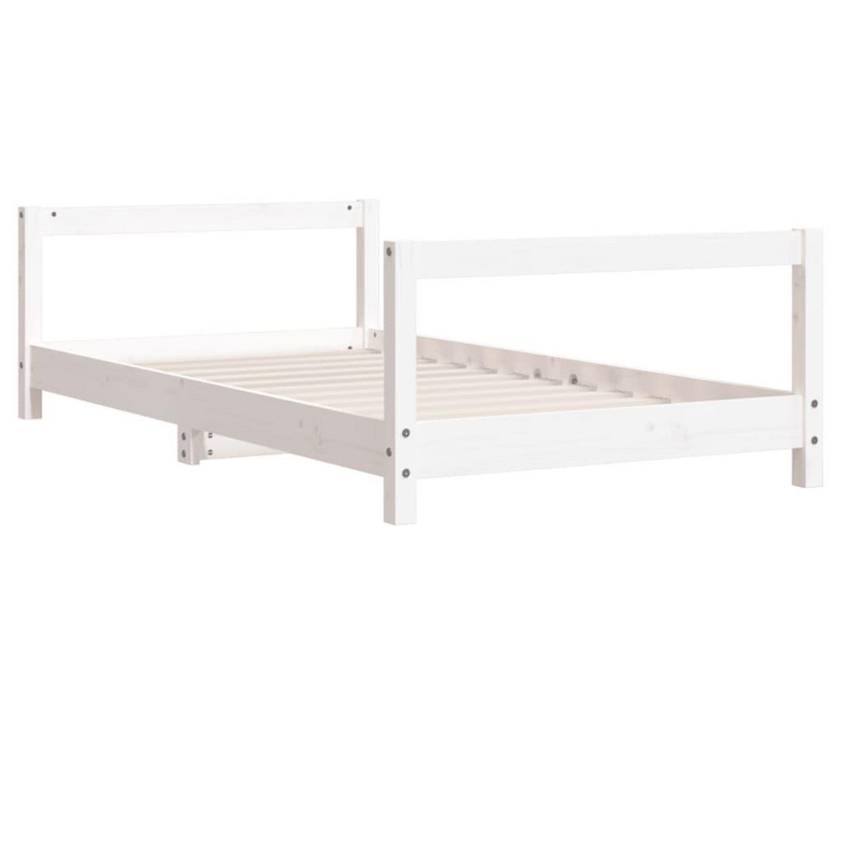 VIDAXL Cadre de lit pour enfant blanc 80x160 cm bois de pin massif
