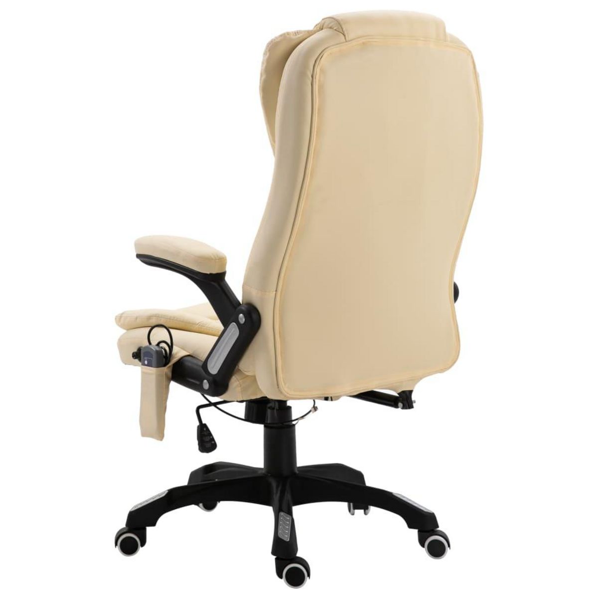 VIDAXL Chaise de bureau de massage Creme Similicuir